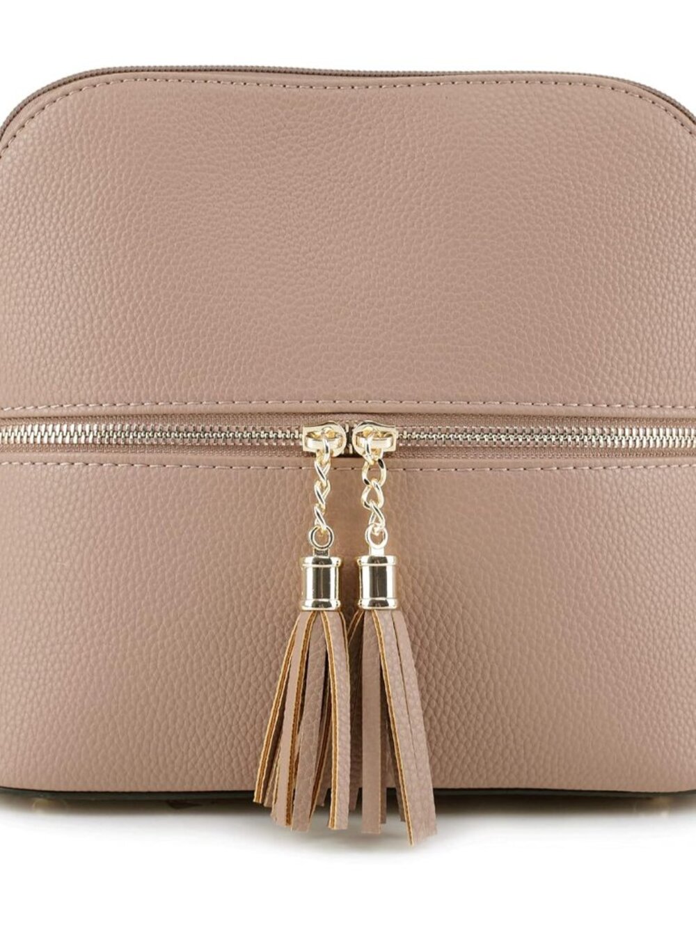 Lunar Lightweight Medium Dome Crossbody Bag Shoulder Bag with Tassel | Zipper Po
